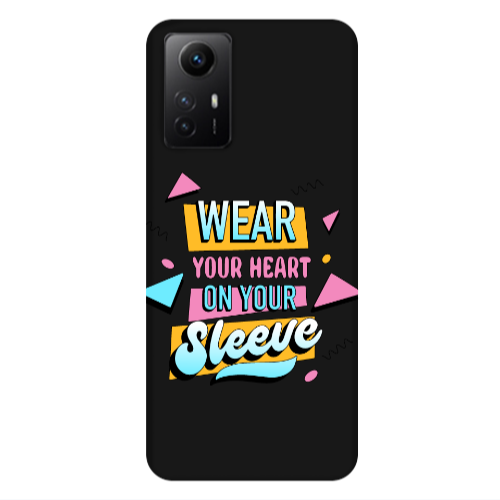 Xiaomi Redmi Note 12s Wear Your Heart Black Colored Silicone TPU Θήκη