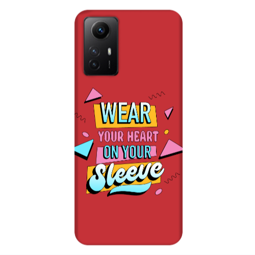 Xiaomi Redmi Note 12s Wear Your Heart Red Colored Silicone TPU Θήκη