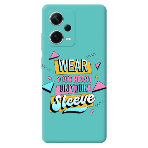 Xiaomi Poco X5 Wear Your Heart Turquoise Colored Silicone TPU Θήκη