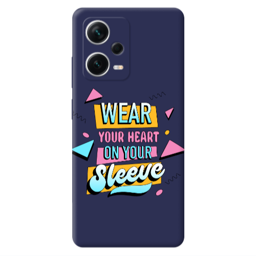 Xiaomi Poco X5 Wear Your Heart Dark blue Colored Silicone TPU Θήκη