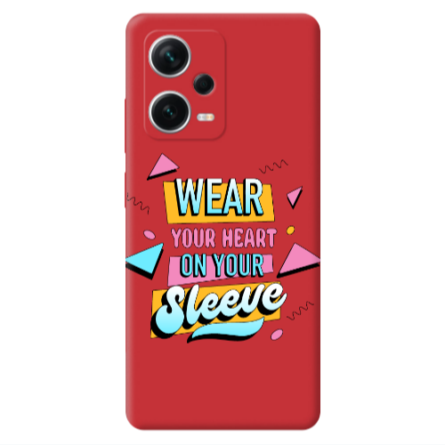 Xiaomi Poco X5 Wear Your Heart Red Colored Silicone TPU Θήκη