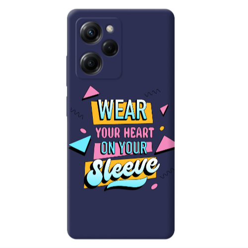 Xiaomi Poco X5 Pro Wear Your Heart Dark blue Colored Silicone TPU Θήκη