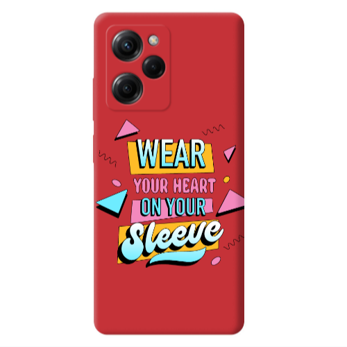 Xiaomi Poco X5 Pro Wear Your Heart Red Colored Silicone TPU Θήκη