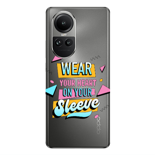 Oppo Reno10 5G Wear Your Heart Transparent Silicone TPU Θήκη