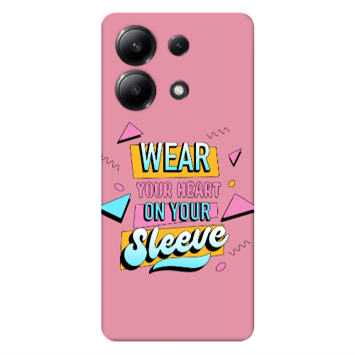 Xiaomi Redmi Note 13 4G Wear Your Heart Pink Colored Silicone TPU Θήκη