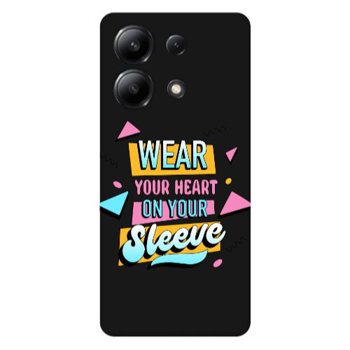Xiaomi Redmi Note 13 4G Wear Your Heart Black Colored Silicone TPU Θήκη