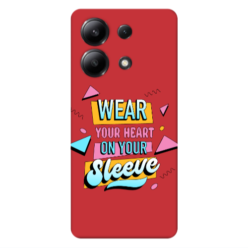 Xiaomi Redmi Note 13 4G Wear Your Heart Red Colored Silicone TPU Θήκη