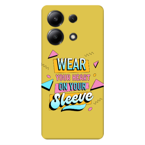 Xiaomi Redmi Note 13 4G Wear Your Heart Yellow Colored Silicone TPU Θήκη