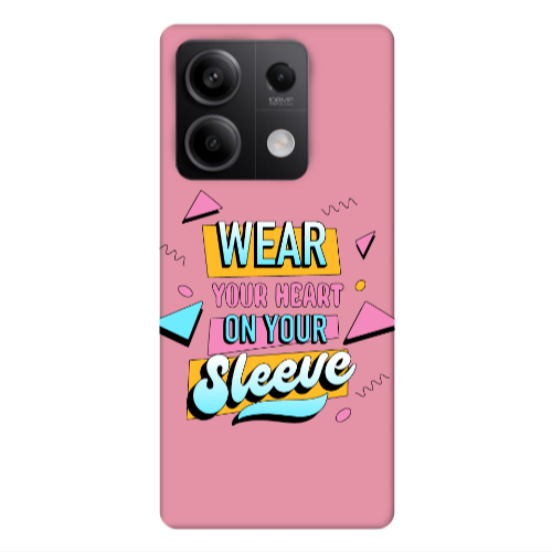 Xiaomi Redmi Note 13Pro 5G Wear Your Heart Pink Colored Silicone TPU Θήκη