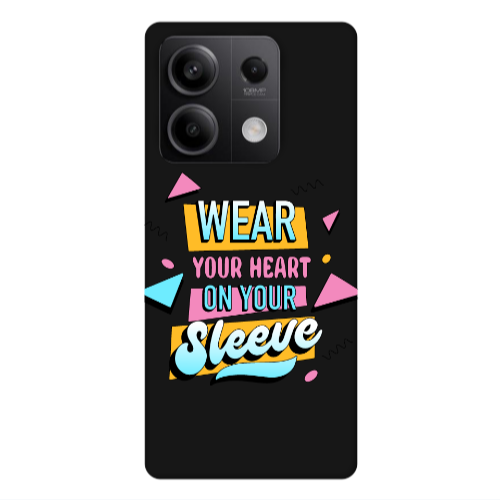 Xiaomi Redmi Note 13Pro 5G Wear Your Heart Black Colored Silicone TPU Θήκη