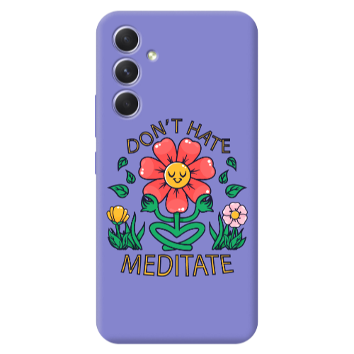 Samsung A56 Meditate Purple Colored Silicone TPU Θήκη
