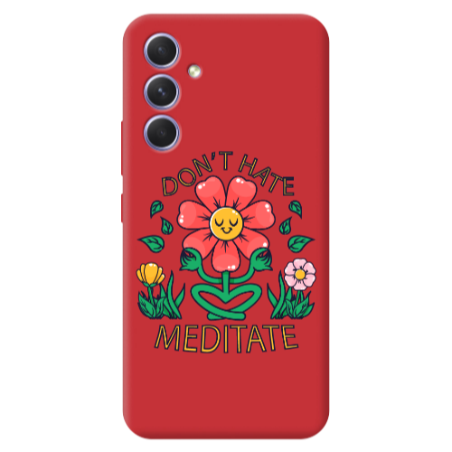 Samsung A56 Meditate Red Colored Silicone TPU Θήκη