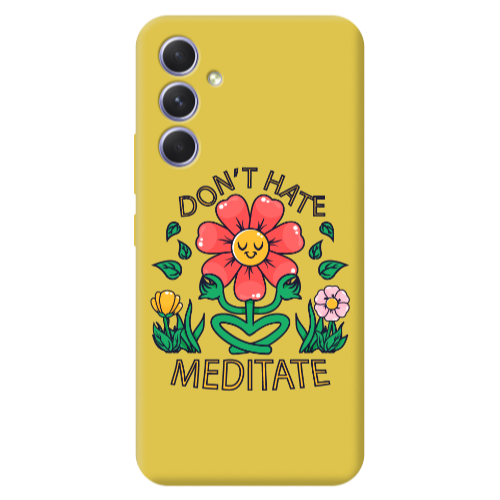 Samsung A56 Meditate Yellow Colored Silicone TPU Θήκη