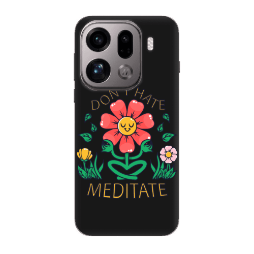 Oppo Find X9 Pro Meditate Black Colored Silicone TPU Θήκη