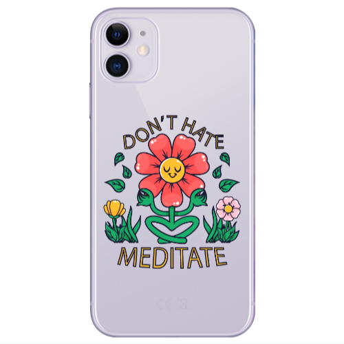 Apple iPhone 11  Meditate Transparent Silicone TPU Θήκη