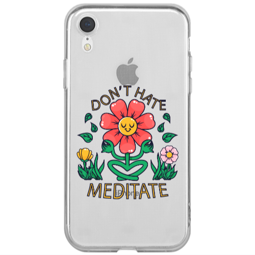 Apple iPhone Xr Meditate Transparent Silicone TPU Θήκη