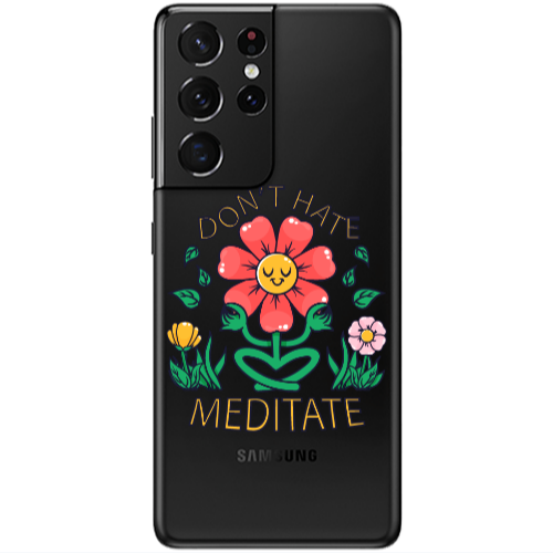 Samsung S21 Ultra Meditate Transparent Silicone TPU Θήκη