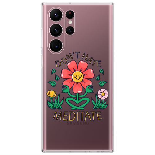 Samsung S22 Ultra Meditate Transparent Silicone TPU Θήκη