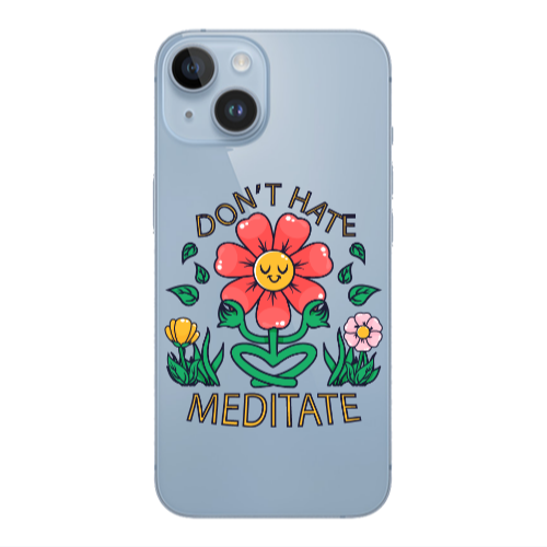Apple iPhone 14  Meditate Transparent Silicone TPU Θήκη