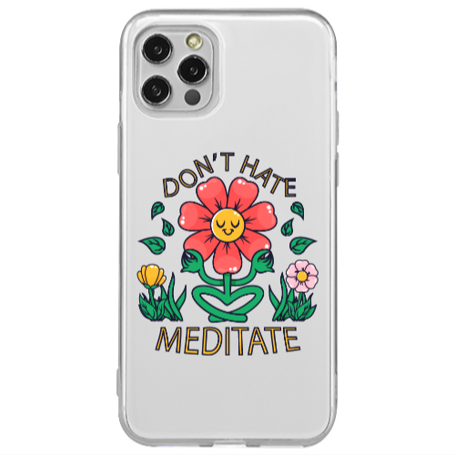 Apple iPhone 12 Pro Meditate Transparent Silicone TPU Θήκη