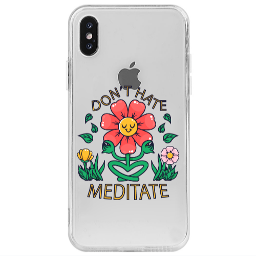 Apple iPhone Xs Max Meditate Transparent Silicone TPU Θήκη