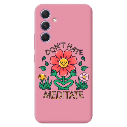 Samsung A54 Meditate Pink Colored Silicone TPU Θήκη