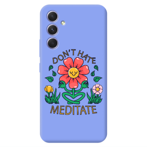 Samsung A54 Meditate Light Purple Colored Silicone TPU Θήκη