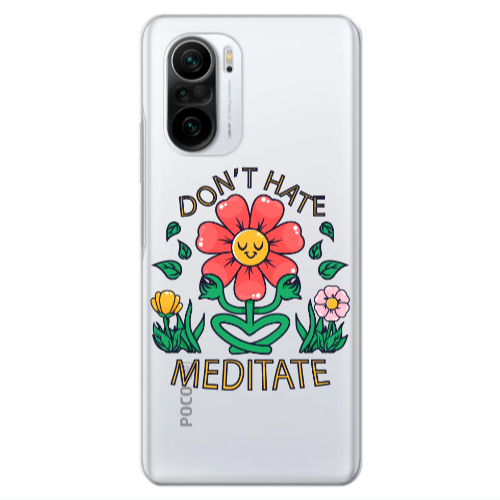 Xiaomi Poco F3 Meditate Transparent Silicone TPU Θήκη