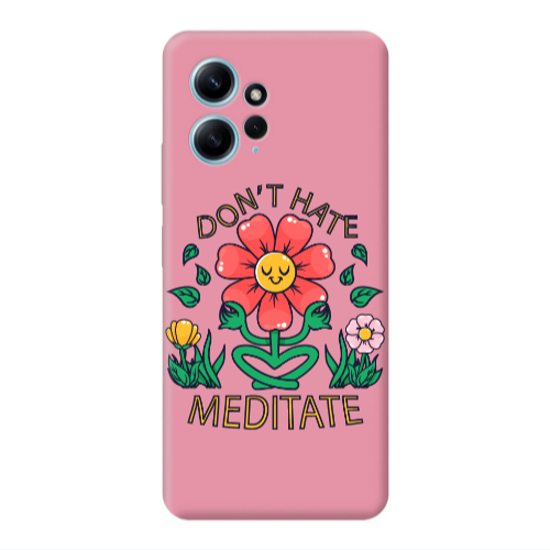Xiaomi Redmi Note 12 4G Meditate Pink Colored Silicone TPU Θήκη