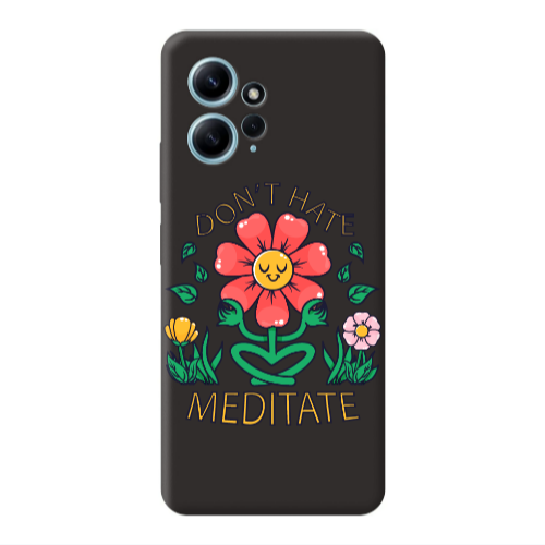 Xiaomi Redmi Note 12 4G Meditate Black Colored Silicone TPU Θήκη