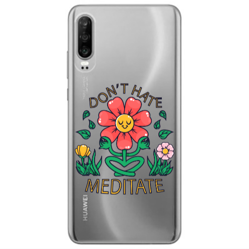 Huawei P30 Meditate Transparent Silicone TPU Θήκη