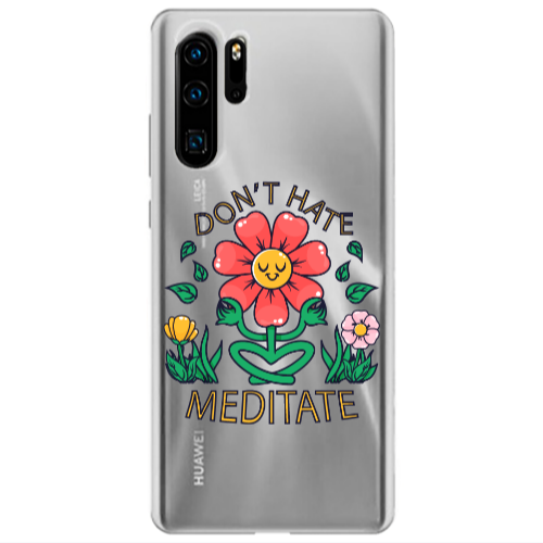 Huawei P30 Pro Meditate Transparent Silicone TPU Θήκη