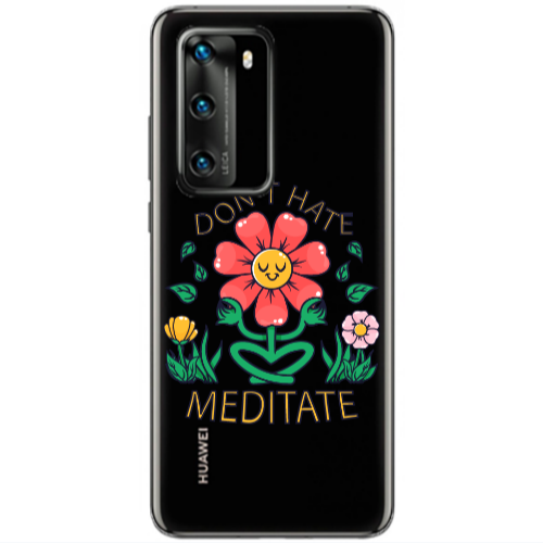Huawei P40 Meditate Transparent Silicone TPU Θήκη