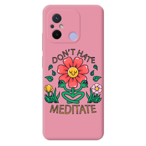 Xiaomi Redmi 12C Meditate Pink Colored Silicone TPU Θήκη