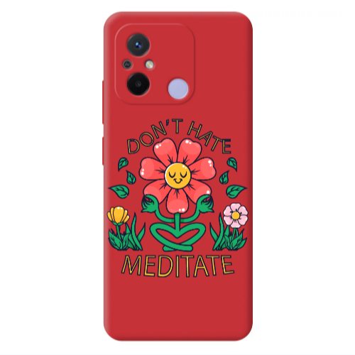 Xiaomi Redmi 12C Meditate Red Colored Silicone TPU Θήκη