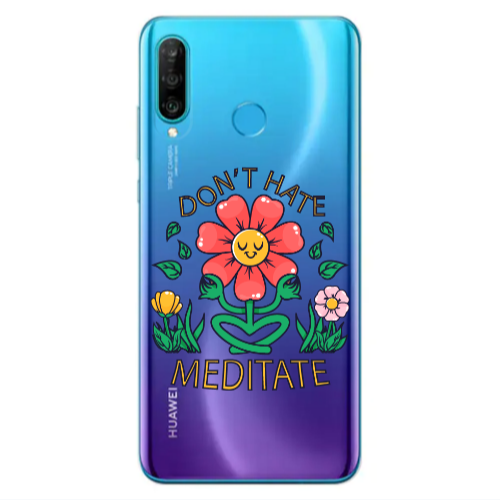 Huawei P30 Lite Meditate Transparent Silicone TPU Θήκη