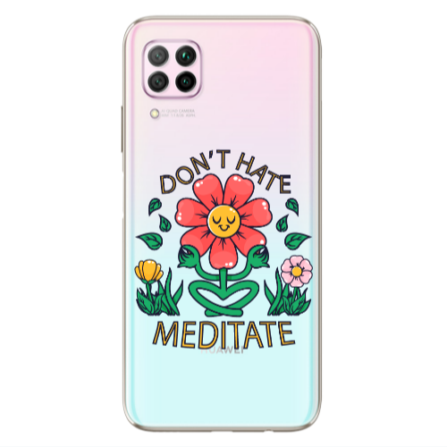 Huawei P40 Lite Meditate Transparent Silicone TPU Θήκη