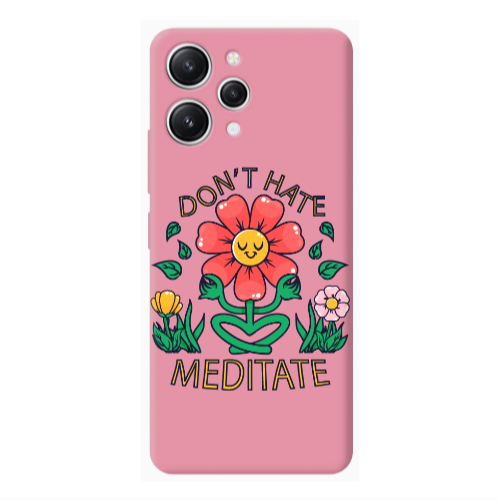 Xiaomi Redmi 12 Meditate Pink Colored Silicone TPU Θήκη