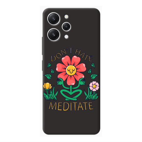 Xiaomi Redmi 12 Meditate Black Colored Silicone TPU Θήκη