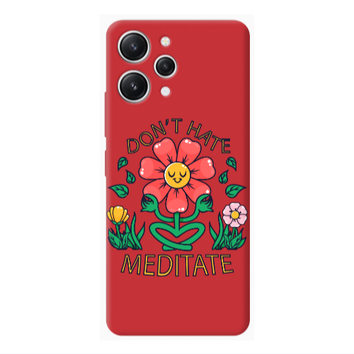 Xiaomi Redmi 12 Meditate Red Colored Silicone TPU Θήκη