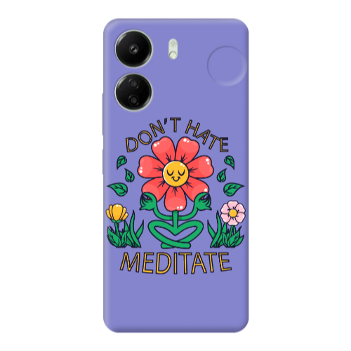 Xiaomi Redmi 13C Meditate Purple Colored Silicone TPU Θήκη