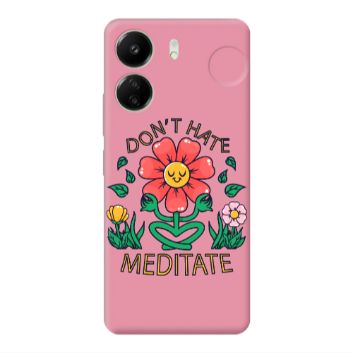 Xiaomi Redmi 13C Meditate Pink Colored Silicone TPU Θήκη