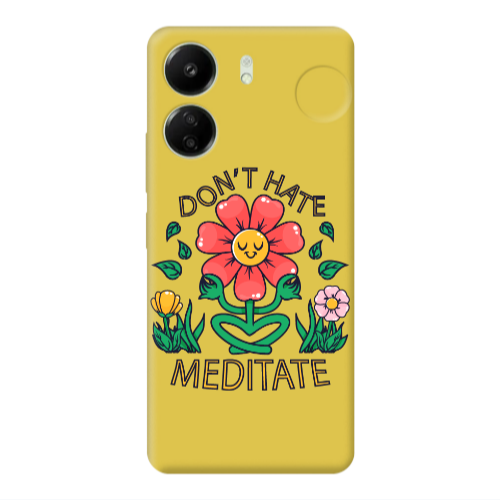 Xiaomi Redmi 13C Meditate Yellow Colored Silicone TPU Θήκη