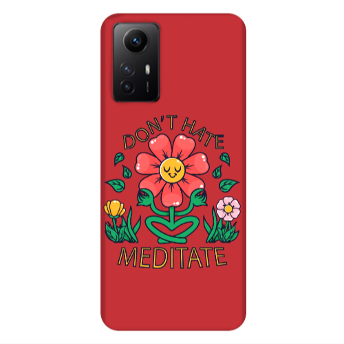 Xiaomi Redmi Note 12s Meditate Red Colored Silicone TPU Θήκη