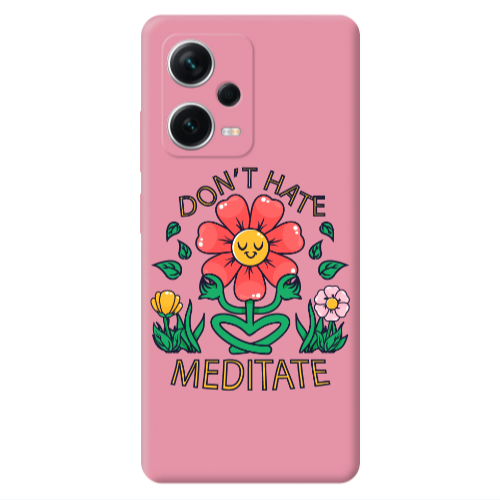 Xiaomi Poco X5 Meditate Pink Colored Silicone TPU Θήκη
