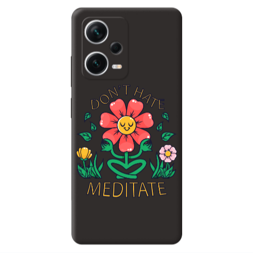 Xiaomi Poco X5 Meditate Black Colored Silicone TPU Θήκη