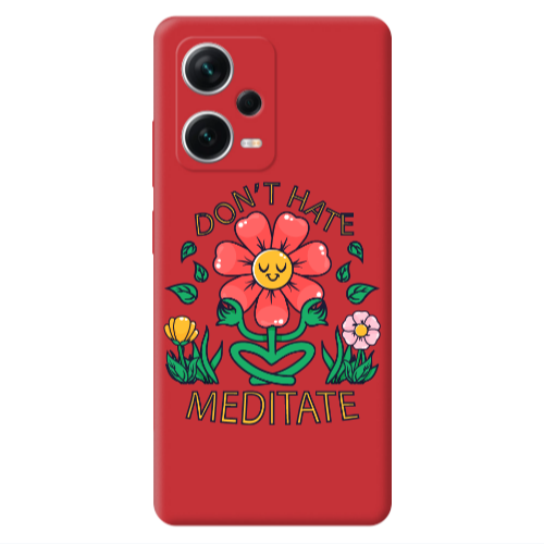 Xiaomi Poco X5 Meditate Red Colored Silicone TPU Θήκη
