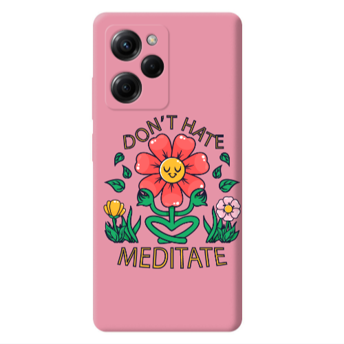 Xiaomi Poco X5 Pro Meditate Pink Colored Silicone TPU Θήκη