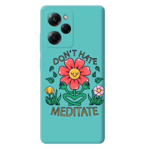 Xiaomi Poco X5 Pro Meditate Turquoise Colored Silicone TPU Θήκη