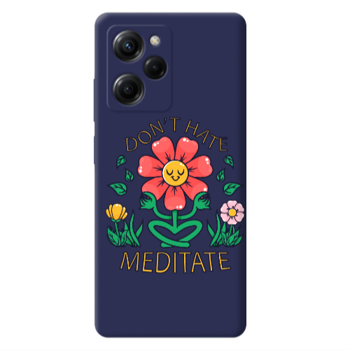 Xiaomi Poco X5 Pro Meditate Dark blue Colored Silicone TPU Θήκη